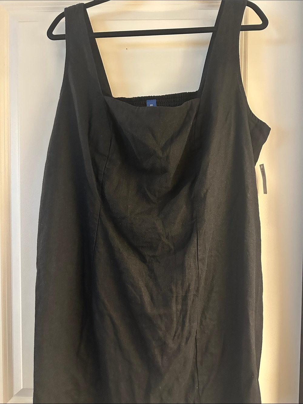 Old Navy Black Midi Dress - Square Neck Sleeveless